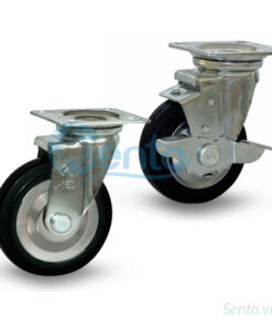 bánh xe đen khoá và không khoá, kích thước đủ loại